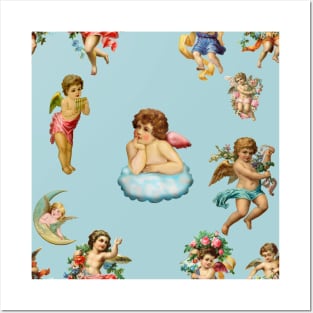 angel cherub antique Posters and Art